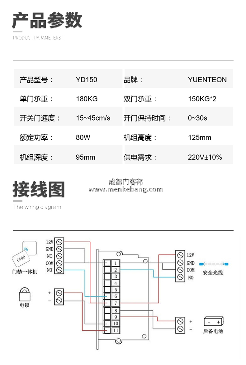 玻璃自動門加裝指紋門禁怎么接線,自動門加裝指紋門禁接線圖二