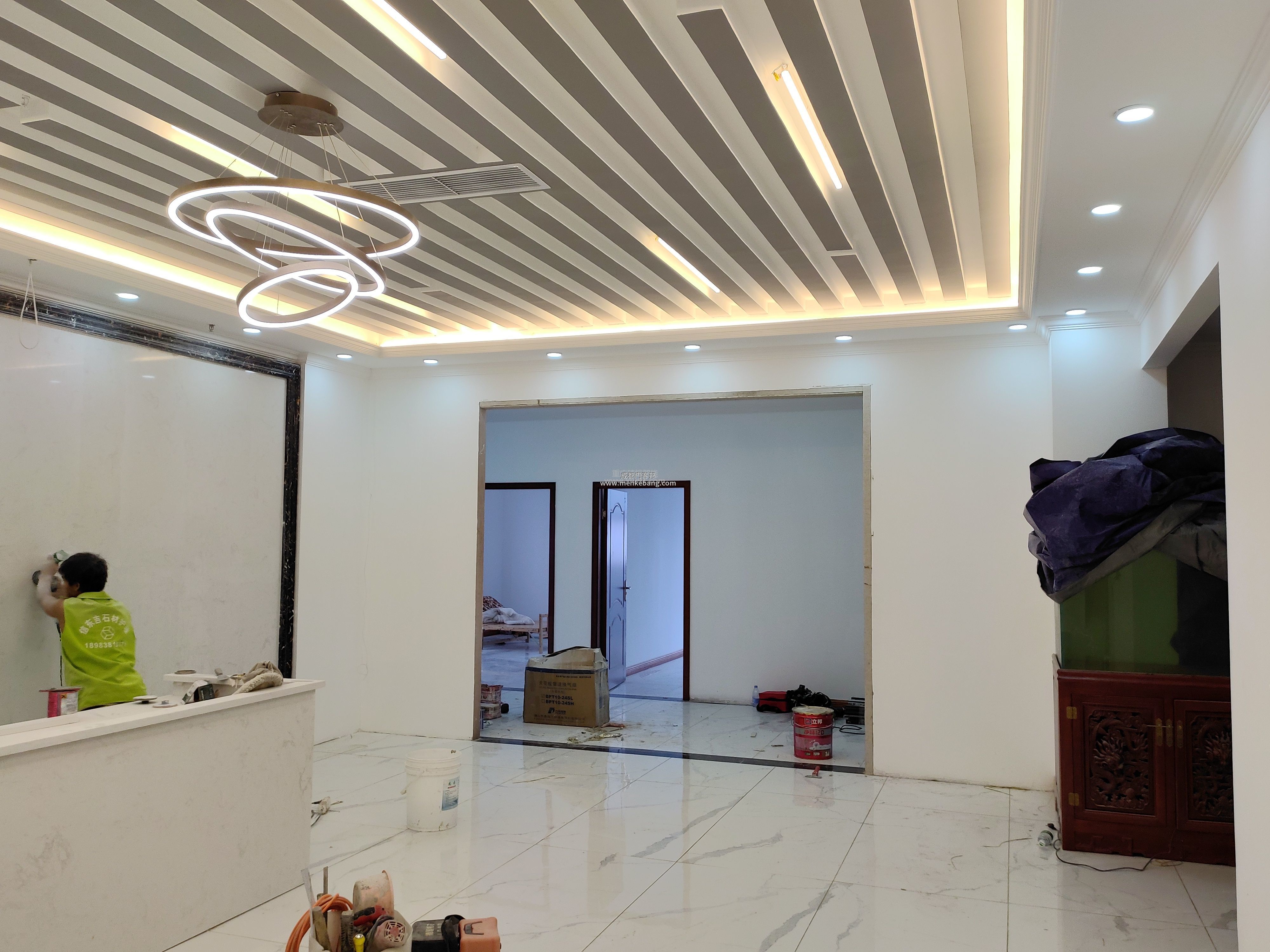 成都鋁合金型材感應門安裝案例