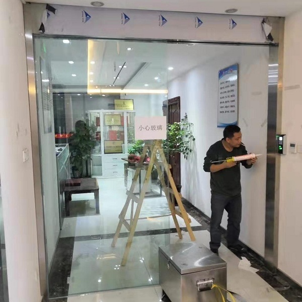 門禁自動門安裝案例，辦公室門禁自動門